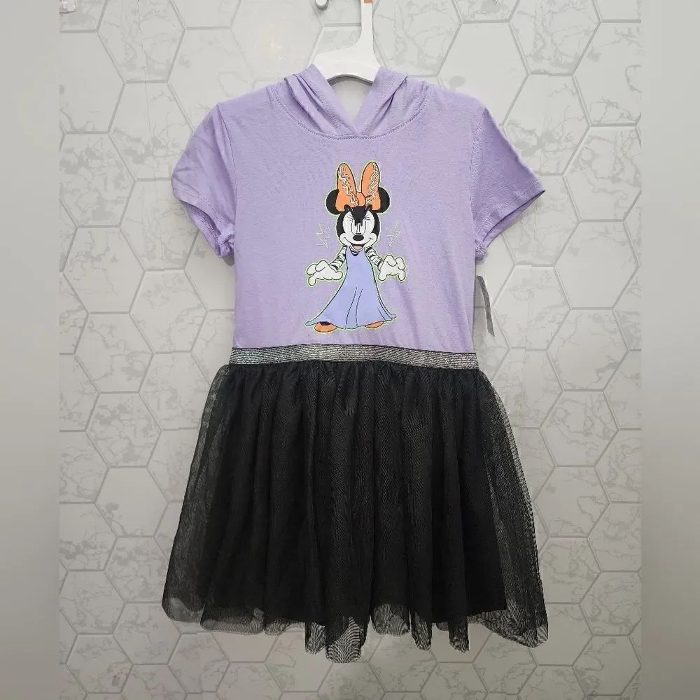 NWT Girl's Original Disney Minnie Mouse Halloween Spooky Tutu Dress